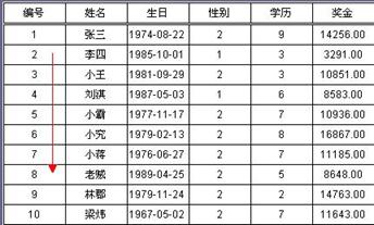 按“员工编号”升序排序