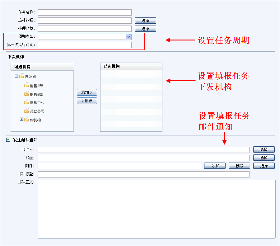 填报任务自动定期下发设置